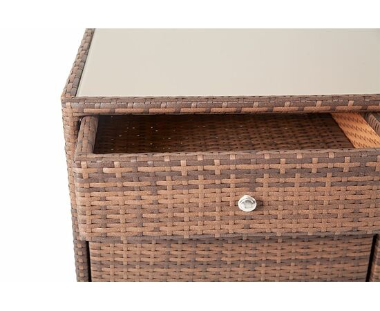 "Мальта" тумба плетеная из искусственного ротанга, цвет коричневый, изображение 5 | Интернет магазин мебели и декора LifeDekor