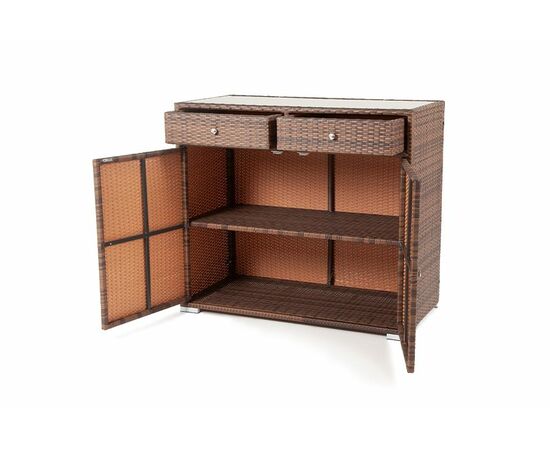 "Мальта" тумба плетеная из искусственного ротанга, цвет коричневый, изображение 7 | Интернет магазин мебели и декора LifeDekor