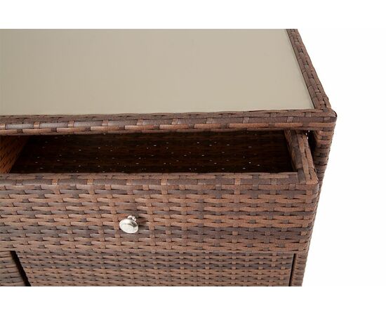 "Мальта" тумба плетеная из искусственного ротанга, цвет коричневый, изображение 10 | Интернет магазин мебели и декора LifeDekor