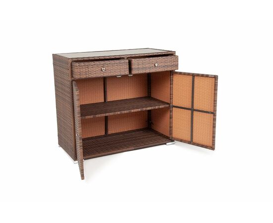 "Мальта" тумба плетеная из искусственного ротанга, цвет коричневый, изображение 12 | Интернет магазин мебели и декора LifeDekor