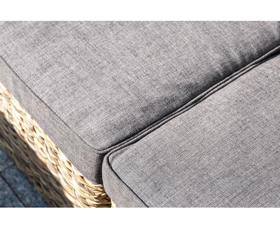 "Лунго" модуль диванный прямой с подушками, цвет соломенный (гиацинт), изображение 8 | Интернет магазин мебели и декора LifeDekor