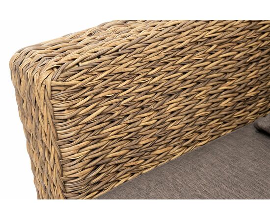 "Капучино" диван из искусственного ротанга (гиацинт) двухместный, цвет соломенный, изображение 5 | Интернет магазин мебели и декора LifeDekor