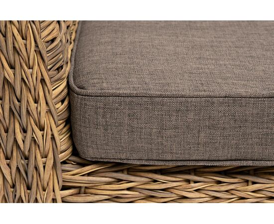 "Капучино" диван из искусственного ротанга (гиацинт) двухместный, цвет соломенный, изображение 7 | Интернет магазин мебели и декора LifeDekor