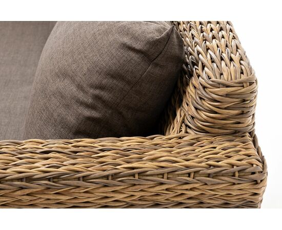 "Капучино" диван из искусственного ротанга (гиацинт) двухместный, цвет соломенный, изображение 9 | Интернет магазин мебели и декора LifeDekor