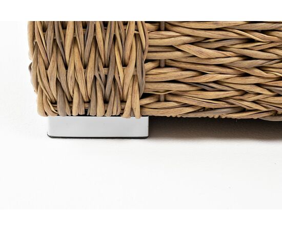 "Капучино" диван из искусственного ротанга (гиацинт) двухместный, цвет соломенный, изображение 10 | Интернет магазин мебели и декора LifeDekor