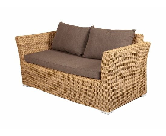 "Капучино" диван из искусственного ротанга двухместный, цвет соломенный | Интернет магазин мебели и декора LifeDekor