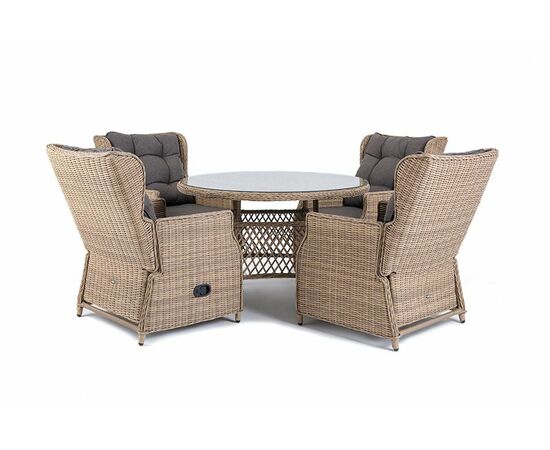 "Лацио" обеденная группа из искусственного ротанга, цвет соломенный, изображение 2 | Интернет магазин мебели и декора LifeDekor