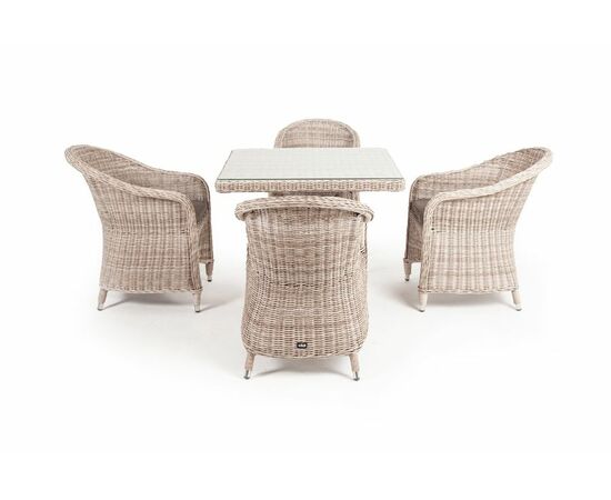 "Фредо" обеденная группа плетеная, цвет бежевый, изображение 8 | Интернет магазин мебели и декора LifeDekor