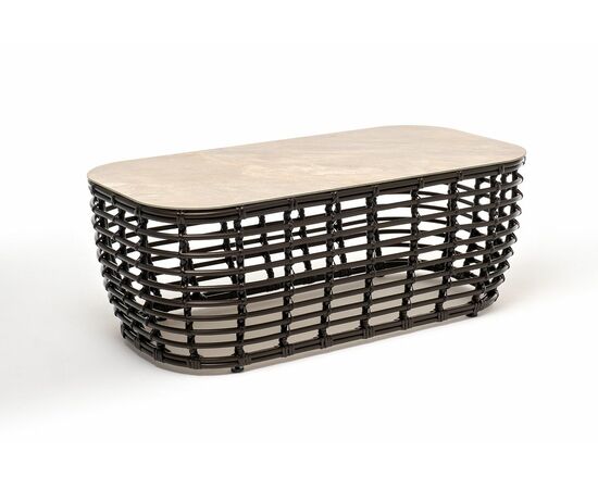 "Ницца" журнальный столик из искусственного ротанга, цвет бронзовый, изображение 3 | Интернет магазин мебели и декора LifeDekor