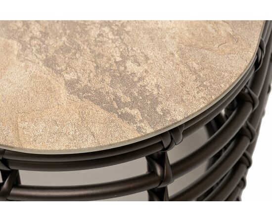 "Ницца" журнальный столик из искусственного ротанга, цвет бронзовый, изображение 4 | Интернет магазин мебели и декора LifeDekor