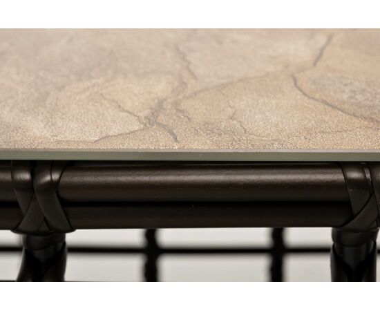 "Ницца" журнальный столик из искусственного ротанга, цвет бронзовый, изображение 5 | Интернет магазин мебели и декора LifeDekor