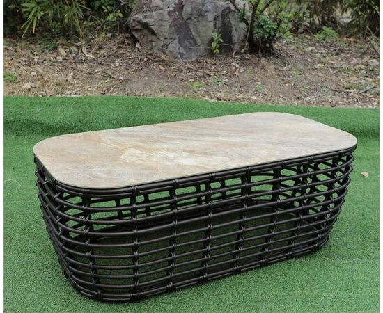 "Ницца" журнальный столик из искусственного ротанга, цвет бронзовый, изображение 7 | Интернет магазин мебели и декора LifeDekor