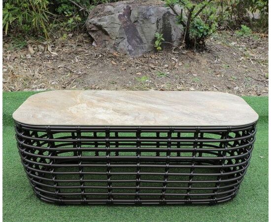 "Ницца" журнальный столик из искусственного ротанга, цвет бронзовый, изображение 8 | Интернет магазин мебели и декора LifeDekor