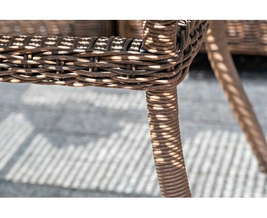 "Базелла" обеденная группа из искусственного ротанга, цвет коричневый, изображение 6 | Интернет магазин мебели и декора LifeDekor