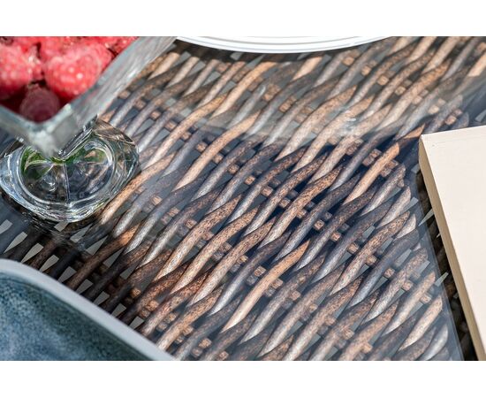 "Базелла" обеденная группа из искусственного ротанга, цвет коричневый, изображение 8 | Интернет магазин мебели и декора LifeDekor