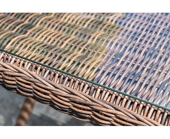 "Базелла" обеденная группа из искусственного ротанга, цвет коричневый, изображение 9 | Интернет магазин мебели и декора LifeDekor