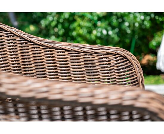 "Базелла" обеденная группа из искусственного ротанга, цвет коричневый, изображение 11 | Интернет магазин мебели и декора LifeDekor