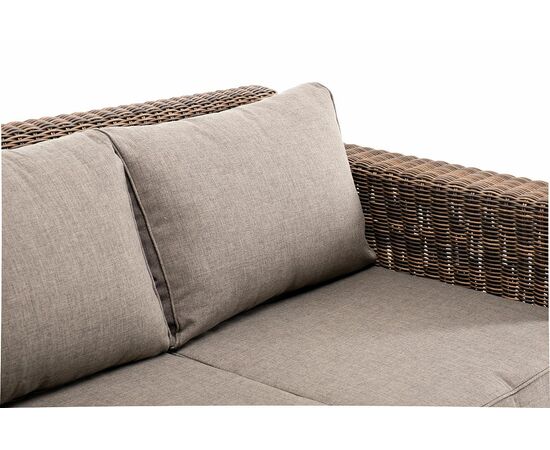 "Боно" диван из искусственного ротанга трехместный, цвет коричневый, изображение 4 | Интернет магазин мебели и декора LifeDekor