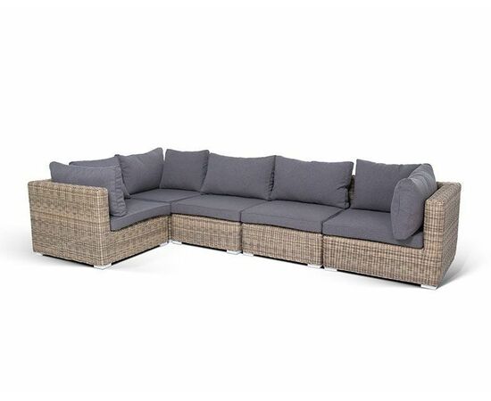 "Лунго" трансформирующийся диван из искусственного ротанга, цвет соломенный | Интернет магазин мебели и декора LifeDekor