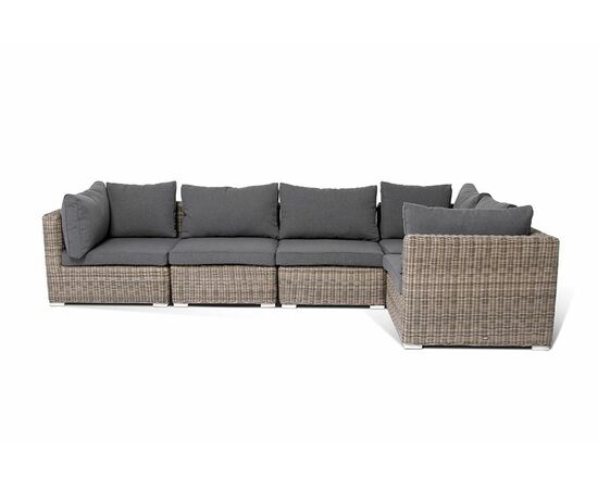 "Лунго" трансформирующийся диван из искусственного ротанга, цвет соломенный, изображение 2 | Интернет магазин мебели и декора LifeDekor