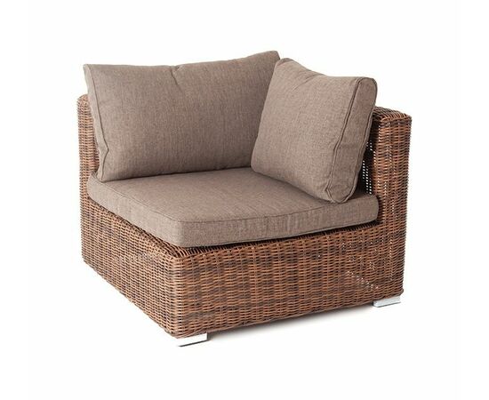 "Лунго" модуль диванный угловой с подушками, цвет коричневый | Интернет магазин мебели и декора LifeDekor