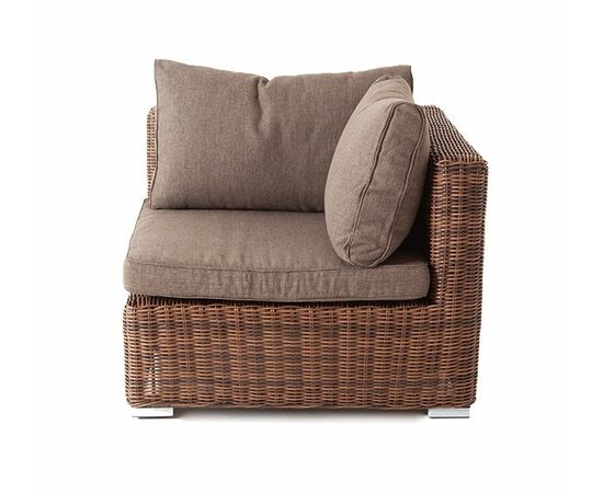 "Лунго" модуль диванный угловой с подушками, цвет коричневый, изображение 2 | Интернет магазин мебели и декора LifeDekor