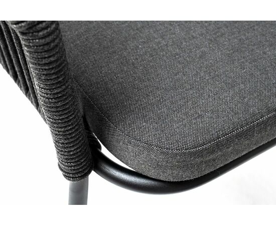 "Лион" обеденная группа на 4 персоны со стульями "Лион" темно-серый, круглый стол "серый гранит", изображение 5 | Интернет магазин мебели и декора LifeDekor