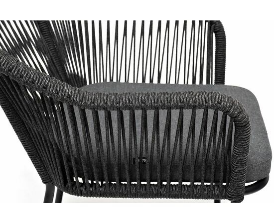 "Лион" обеденная группа на 4 персоны со стульями "Лион" темно-серый, круглый стол "серый гранит", изображение 7 | Интернет магазин мебели и декора LifeDekor