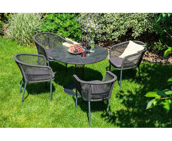 "Диего" обеденная группа на 4 персоны со стульями "Марсель", столешница "серый гранит", изображение 2 | Интернет магазин мебели и декора LifeDekor