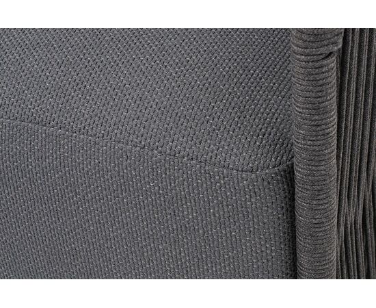 "Лугано" кресло плетеное из роупа, каркас алюминий темно-серый (RAL7024) муар, роуп темно-серый круглый, ткань темно-серая YB25-0027, изображение 6 | Интернет магазин мебели и декора LifeDekor