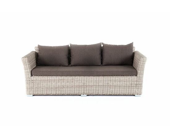 "Капучино" диван из искусственного ротанга трехместный, цвет бежевый, изображение 2 | Интернет магазин мебели и декора LifeDekor