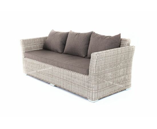 "Капучино" диван из искусственного ротанга трехместный, цвет бежевый, изображение 3 | Интернет магазин мебели и декора LifeDekor