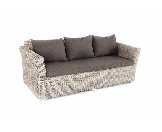 "Капучино" диван из искусственного ротанга трехместный, цвет бежевый, изображение 10 | Интернет магазин мебели и декора LifeDekor