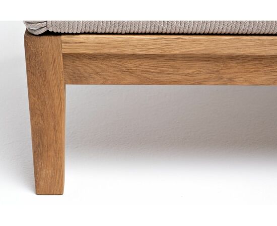 "Диего" кресло плетеное из роупа, основание дуб, каркас алюминий светло-серый (RAL7035) шагрень, роуп бежевый круглый, ткань бежевая 15052, изображение 7 | Интернет магазин мебели и декора LifeDekor