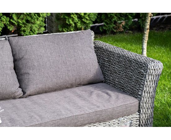 "Капучино Сингл" лаунж-зона из искусственного ротанга (гиацинт), цвет серый, изображение 10 | Интернет магазин мебели и декора LifeDekor