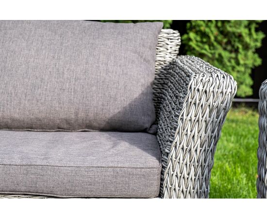 "Капучино Сингл" лаунж-зона из искусственного ротанга (гиацинт), цвет серый, изображение 11 | Интернет магазин мебели и декора LifeDekor