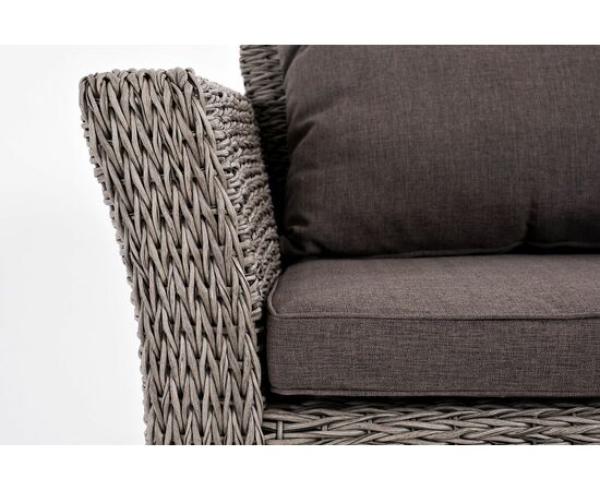"Капучино Сингл" лаунж-зона из искусственного ротанга (гиацинт), цвет серый, изображение 13 | Интернет магазин мебели и декора LifeDekor