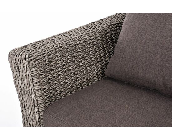 "Капучино Сингл" лаунж-зона из искусственного ротанга (гиацинт), цвет серый, изображение 14 | Интернет магазин мебели и декора LifeDekor