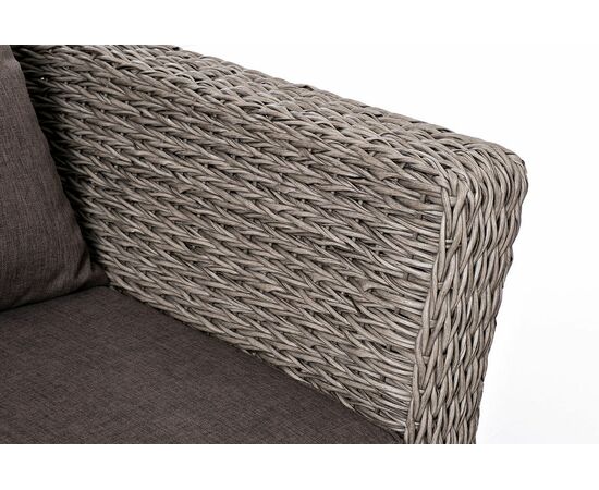"Капучино Сингл" лаунж-зона из искусственного ротанга (гиацинт), цвет серый, изображение 15 | Интернет магазин мебели и декора LifeDekor