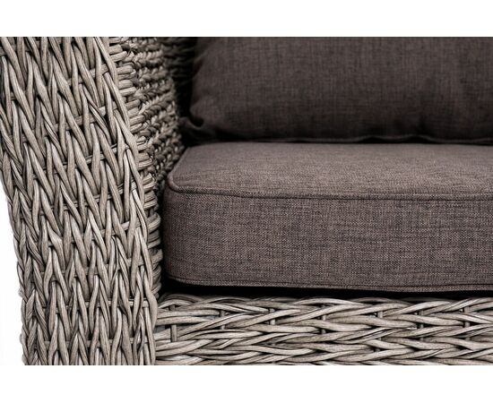 "Капучино Сингл" лаунж-зона из искусственного ротанга (гиацинт), цвет серый, изображение 16 | Интернет магазин мебели и декора LifeDekor