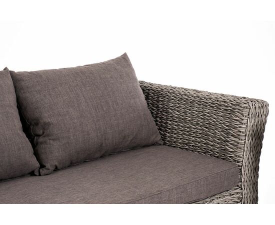 "Капучино Сингл" лаунж-зона из искусственного ротанга (гиацинт), цвет серый, изображение 17 | Интернет магазин мебели и декора LifeDekor