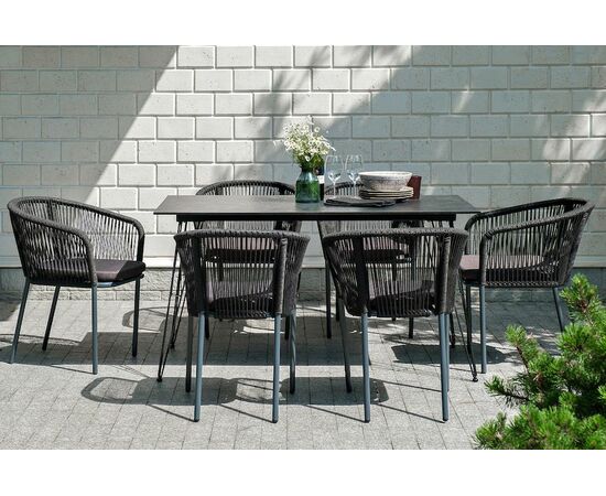 "Милан" обеденная группа на 6 персон, цвет темный, изображение 2 | Интернет магазин мебели и декора LifeDekor