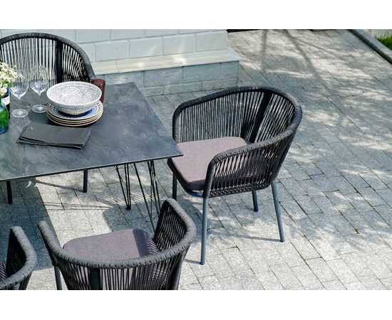 "Милан" обеденная группа на 6 персон, цвет темный, изображение 6 | Интернет магазин мебели и декора LifeDekor