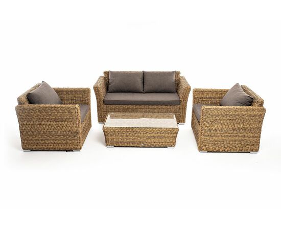 "Капучино Сингл" лаунж-зона из искусственного ротанга (гиацинт), цвет соломенный, изображение 13 | Интернет магазин мебели и декора LifeDekor