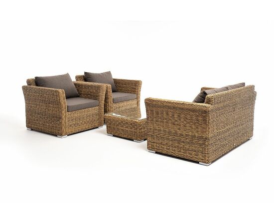 "Капучино Сингл" лаунж-зона из искусственного ротанга (гиацинт), цвет соломенный, изображение 16 | Интернет магазин мебели и декора LifeDekor