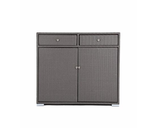 "Мальта" тумба плетеная из искусственного ротанга, цвет графит, изображение 6 | Интернет магазин мебели и декора LifeDekor