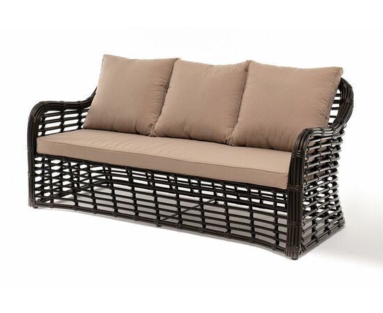 "Ницца" диван из искусственного ротанга трехместный, цвет бронзовый | Интернет магазин мебели и декора LifeDekor