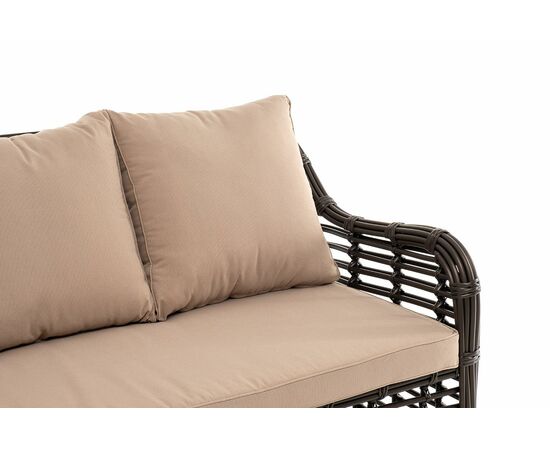 "Ницца" диван из искусственного ротанга трехместный, цвет бронзовый, изображение 7 | Интернет магазин мебели и декора LifeDekor