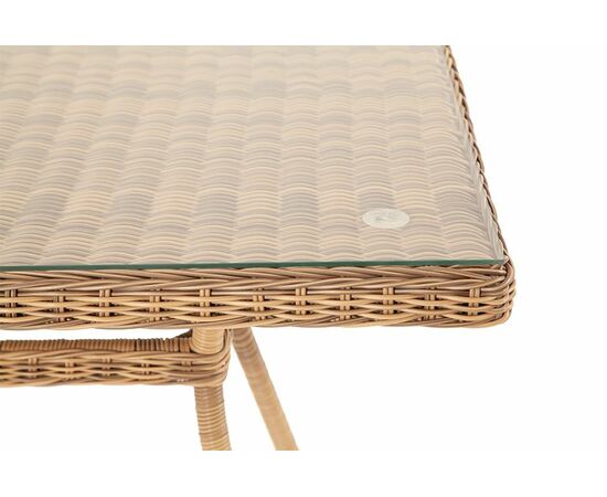 "Латте" плетеный стол из искусственного ротанга 160х90см, цвет соломенный, изображение 4 | Интернет магазин мебели и декора LifeDekor