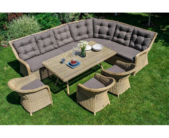 "Латте" плетеный стол из искусственного ротанга 160х90см, цвет соломенный, изображение 7 | Интернет магазин мебели и декора LifeDekor